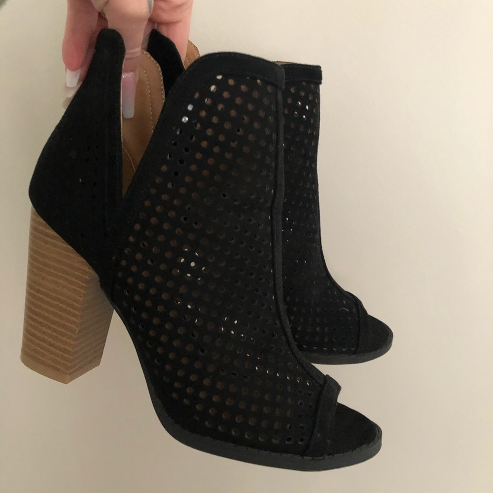 VICI PEEP TOE BOOTIES - SIZE 6